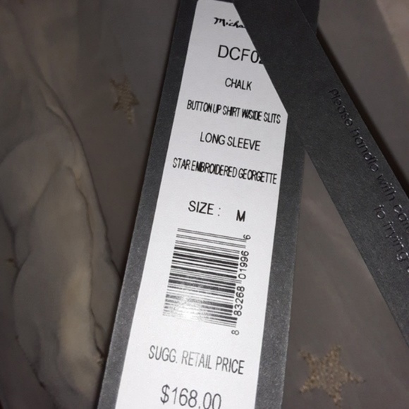 Michael Stars White Long Sleeve Embroidered Top - Picture 6 of 7